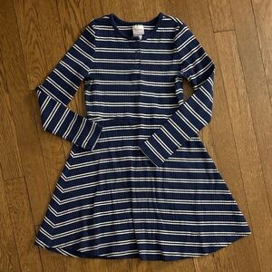 Hanna Andersson Blue and White Striped Dress